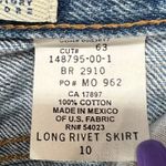 Gap Vintage Y2K Long Rivet Jean Skirt 10 Blue Light Wash Denim Boho Western Photo 11