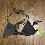 Volcom  Black Simply Seamless Triangle Tie Bikini Top, S NWT Photo 0
