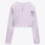 ZARA Lilac Satin  Crop Top Photo 1