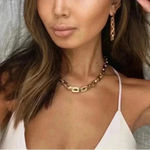 Eddie Borgo Supra Link Necklace and Earrings Gold Photo 0