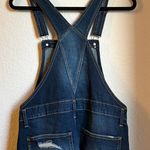 No Boundaries Distressed Overalls Dark Wash Photo 2