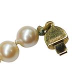 Monet 1980s Vintage Pearl Necklace Gold Accents Photo 3