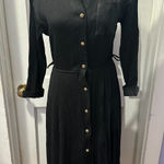 Breli Originals Vintage Black Button Down Dress in 10 Photo 0