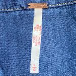 Free People  Western Bohemian Ruffle Denim Midi Maxi Dress Large Belted Cowgirl Photo 9