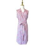 Tori Richard Honolulu Charmed Life Venus Dress Sleeveless Wrap Pink Mosaic XL Photo 9