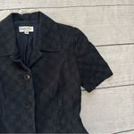 Tamotsu dark blue patterned short sleeve blazer top size small Size M Photo 4