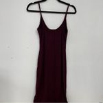 Silence + Noise Red Ribbed Sleeveless Bodycon Midi Dress Womens S Baddie Fall Photo 6