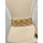 None NWOT Womens Boho Hippie Woven Coconut shell Jute Rope Wide Belt One size Photo 4