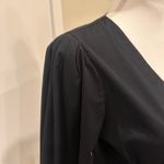 Veronica Beard  Black Peplum Pintuck Structured Minimalist Office Siren Blouse Photo 4