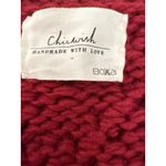 Chicwish  Knit your Love Cardigan chunky Sweater Crimson Red Wool Blend Med Photo 3