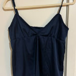 John Galt Navy blue satin tank top  Photo 0