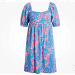 Lilly Pulitzer  Delaney Dress Cumulus Blue Mini Baby Doll Dress Size 12 Photo 9
