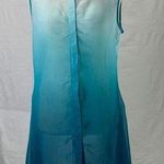 Firmiana Lily by Ombre Beach Cover Up White to Teal Size Small Photo 0