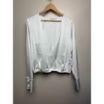 Good American  Ivory Satin Blouse NWT Sz. 3 (US L) Photo 2