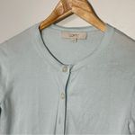 Loft Baby Blue 3/4 sleeve cardigan with button women’s size small Photo 2