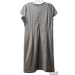 Ny Collection  Sheath Dress V-Neck Career Casual Gray Dress Size L‎ Photo 1