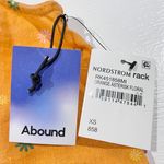 Abound New  Floral Print Linen Blend Square Neck Cropped Tank Top Orange Photo 9