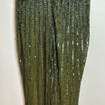 Mac Duggal  Bead Sequin embellished A-Line Gown in olive Green size 8 style 5219 Photo 9