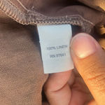 J. Jill 100% linen super wide leg high rise brown Lagenlook 628 Size 14 Photo 5