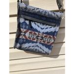 Pendleton  Crossbody Small Wool Purse Satchel Handbag Wallet Aztec Blue Photo 3