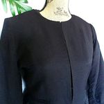 Elle Black Ruffle Hem Blazer Jacket Photo 2
