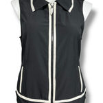 Chico's Zenergy by Womens Vest Shirt Collared Full Zip Buckle Hips Pockets Size 2 Photo 0