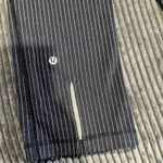 Lululemon Lulu Vertical Stripes Cropped Leggings Womens Size 6 Blue Calf Slits Photo 6