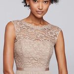 David's Bridal NWT -  Long Bridesmaid Dress w/Lace Bodice (Size 12) Photo 10