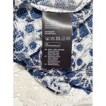 Divided  Women's Argyle Diamond‎ Lace Trim Long Sleeve Crop Top Blue White XS Photo 7