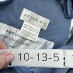 After Six Dress Womens 8R Larkspur Blue V Neck Keyhole Crepe Trumpet Gown 6821 Photo 4