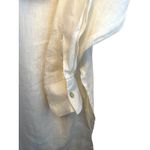 Vintage 1990s Hey Max! Linen Tunic Button Up Shirt‎ Women Size Small Art To Wear White Photo 4