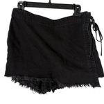 Happily Grey Wrap Shorts Size 9/29‎ Black Distressed Grunge Goth Frayed Hem Photo 4
