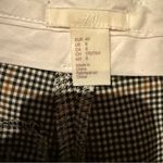 H&M Dress Pants Women's Size 8 Houndstooth Plaid Mid Rise Black Gray White Tan Photo 4
