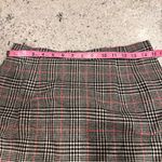 Pendleton Vintage Wool Blend Plaid Skirt Size 12 Houndstooth Red Check Black Photo 1