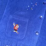 Disney VTG 90s Store Fleece Jacket Large Snow White Seven Dwarfs Embroidered Photo 2