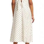 Theory Floral lkat Print Silk Tie Back Slip Midi Dress Size Small Photo 1