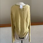 Free People long sleeve waffle knit lime Yellow Top size medium new with tags Photo 10