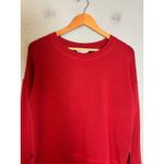 Athleta Coaster Luxe Red Stripe Sweatshirt Size Small Athleisure Winter Cozy Photo 3