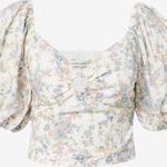 Abercrombie & Fitch Floral Puff Sleeve Crop Top Size XS Photo 2