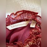 Soft Surroundings Bailletta Blouse Cabernet Flowy Boho Long Sleeve Top Medium Photo 7