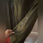 ALYX Satin Olive Green Lined Full Zip Pockets Military Bomber Jacket Size XL Photo 7