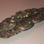 Antique Victorian Brass Floral Water Lily Vintage Brooch Shoulder Pin Silver Photo 4