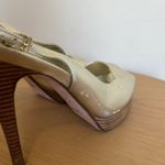 Cole Haan Gold Leather Sling Back Open Toe Platforms Sandal Size 9.5 B Photo 5