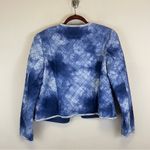 Mango  Quilted Beaded Long Sleeve‎ Short Jacket Blue Size Large Photo 7