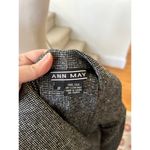 Vintage Ann May Black & White Micro Dot Silk Skirt Short Top Set Old Money Photo 10