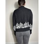 Nicole Miller New York Black White Mockneck Sweater Size Large Photo 1