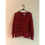 Sundance Petite Large Open Knit Cardigan Sweater Red Button Down BohO Size undefined Photo 0