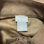 Chico's Faux Suede Collarless Jacket Lightweight Dressy Versatile Career Chic Photo 3