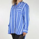 Tommy Bahama Womens Shirt Collared Buttoned Up Blue Striped Size XS Photo 1