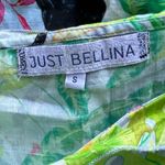 Just Bellina Vanvas Mariko Flutter Maxi Dress Lime Tropical Toucan S Green Photo 4